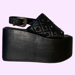 KOI Footwear Spiked Platform Sandals